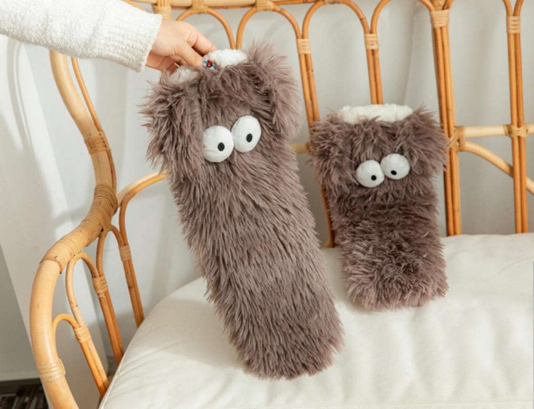 Womens Winter Cartoon Slipper Socks with Big Eyes Non-slip Floor Socks